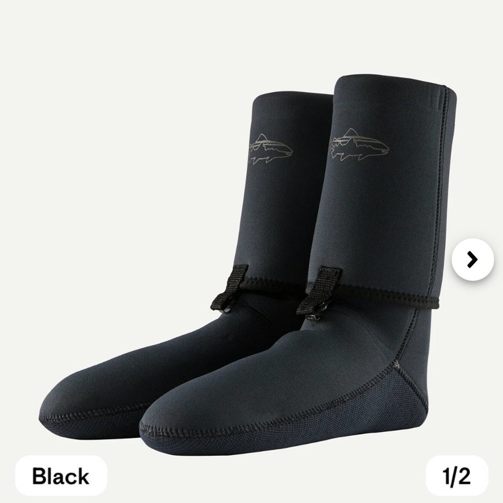 Patagonia Black Neoprene Booties